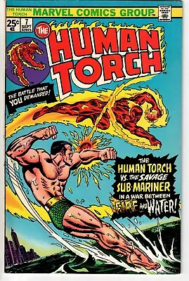Buy Human Torch #7 1975 Versus Namor  Marvel Bronze Age Fine! • 5.68£