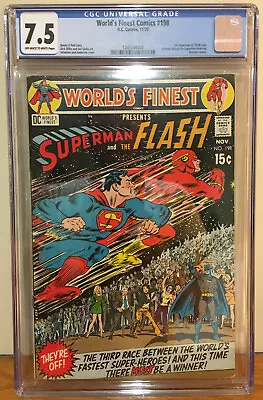 Buy World’s Finest Comics #198 1970 Cgc 7.5 3rd Superman Vs Flash Race Batmsn Cameo • 159.90£