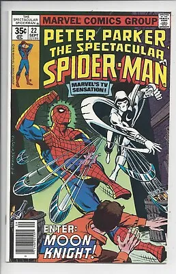 Buy Spectacular Spider-Man #22 NM(9.2)1978- 1st Meeting Of Spider-Man Vs Moon Knight • 35.48£