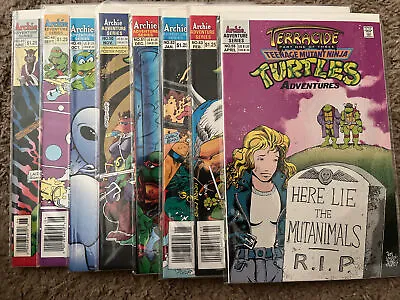 Buy Teenage Mutant Ninja Turtles Adventures Comics 45,48-53,55 Lot Of 8 Archie Vf • 178.42£