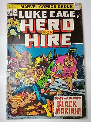 Buy Marvel Comics Luke Cage, Hero For Hire #5 1st Appearance Black Mariah VG 4.0 • 12.03£