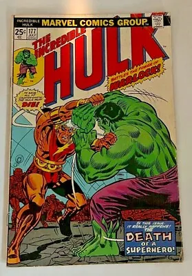 Buy Marvel Comics The Incredible Hulk #177 (1974) • 25.33£