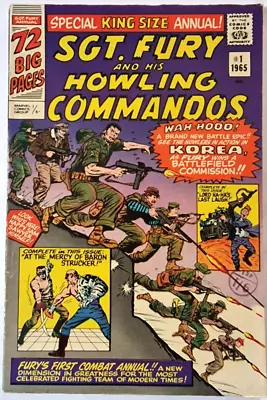 Buy SGT. FURY AND HIS HOWLING COMMANDOS 1 SPECIAL KINGSIZE  Marvel Silver Age 1965 • 64.99£