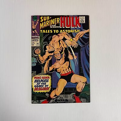 Buy Tales To Astonish Hulk Sub-Mariner #94 1968 FN+ Cent Copy • 25£