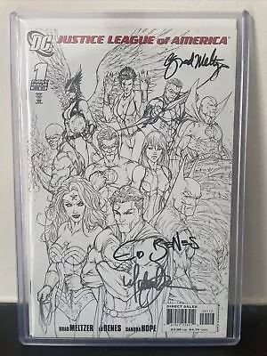 Buy Justice League Of America #1 – Signed By Ed Benes, Michael Turner & Brad Meltzer • 60£