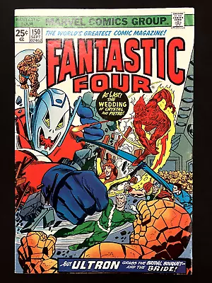 Buy Fantastic Four #150 (1st Series) Marvel Sep 1974 Quicksilver/Crystal Wedding • 11.26£