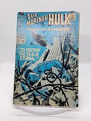 Buy Sub Mariner Incredible Hulk Tales To Astonish #98 VG 1st App Seth Marvel 1967 • 15.81£