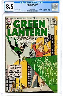 Buy Green Lantern #7 - STUNNING CGC 8.5 VF+ | 1st App Sinestro - DC Comics 1961 • 4,745.51£