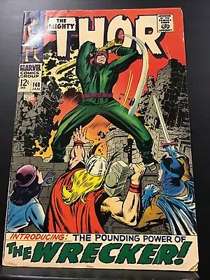 Buy The Mighty Thor #148 Jan 1968 Marvel -1st App The Wrecker / Origin Of Black Bolt • 47.44£