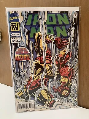 Buy Iron Man 318 🔑1st App ARCTIC ARMOR🔥1995 Molten Metal🔥Marvel Comics🔥NM- • 7.23£