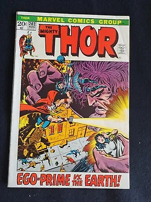 Buy The Mighty Thor 202 Marvel Comics 1972 Ego-Prime • 9.59£