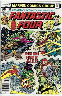 Buy Fantastic Four 183 1977 NM- 9.2 Perez-c Annihilus Thundra Tigra Impossible Man • 7.19£