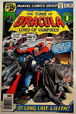 Buy Bronze Age Marvel Comic Tomb Of Dracula Key Issue 67 High Grade VF/NM • 10£