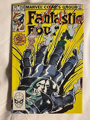 Buy Fantastic Four 258, VF/NM 9.0, Marvel Bronze 1983, John Byrne, Dr Doom, Cap • 12.25£