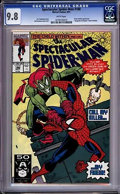 Buy Spectacular Spider-man #180- Cgc 9.8 Wp - Direct Edition - Green Goblin App! • 119.25£