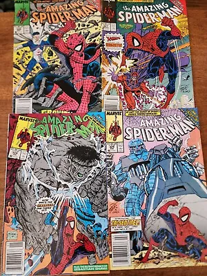 Buy Amazing Spider-Man #326-329 Acts Of Vengeance Hulk McFarlane Sentinels Comic Lot • 15.82£