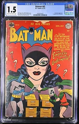 Buy Batman #65 (Jun/Jul 1951, D.C. Comics) CGC 1.5 FR/GD | 4368425002 • 679.91£
