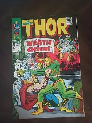 Buy Thor Comic #147 Marvel 1967 - EXCELLENT! Loki Vs Thor,  Origin Inhumans Kirby VF • 33.42£