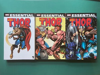Buy Essential Thor Vol 1, 2 + 3 TPB NM (Marvel 2010) Reprints 83-166 (1962-9) GN • 49.99£