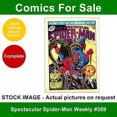 Buy Spectacular Spider-Man Weekly #359 Comic - VG/VG+ 1980 - Marvel UK • 3.99£