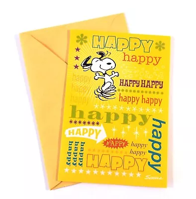 Buy Snoopy Peanuts / Birthday Card Birthday Card Congratulations Yellow Hallmark NEW US • 5.66£