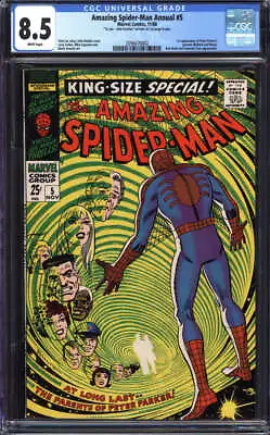 Buy Amazing Spider-man Annual #5 Cgc 8.5 White Pages // 1st App Of Peter's Parents • 184.98£