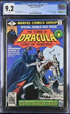Buy Tomb Of Dracula #70 (Marvel, 1979) CGC 9.2 White - Last Issue - Death Of Dracula • 100£