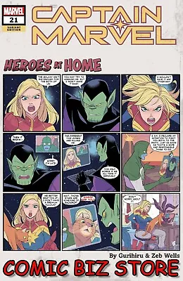 Buy Captain Marvel #21 (2020) 1st Printing Heroes At Home Variant Cover • 3.55£