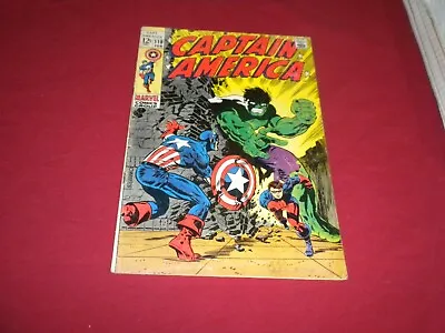 Buy BX9 Captain America #110 Marvel 1969 Comic 5.0 Silver Age HULK! VISIT STORE! • 79.67£