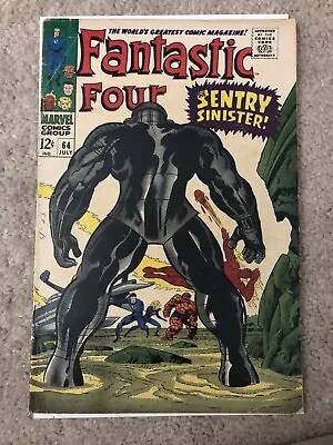 Buy Fantastic Four #64 - The Sentry Sinister - 1967 Lee & Kirby • 19.24£