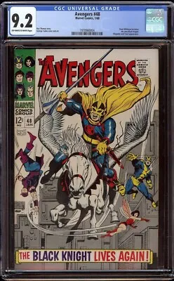 Buy Avengers # 48 CGC 9.2 OW/W (Marvel, 1968) Dane Whitman Becomes New Black Knight • 1,262.92£