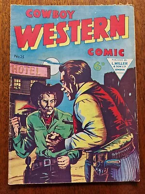 Buy Cowboy Western Comics #25 1953 Golden Age Miller & Son • 10£
