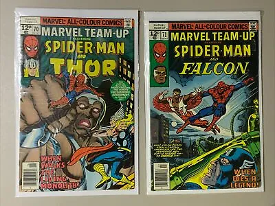 Buy Marvel Team Up #70 & #71 Spiderman, Falcon, Thor Classic Bronze Age • 4£