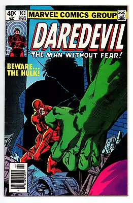 Buy Daredevil #163 Newsstand - Hulk - Frank Miller - 1980 - FN/VF • 28.15£