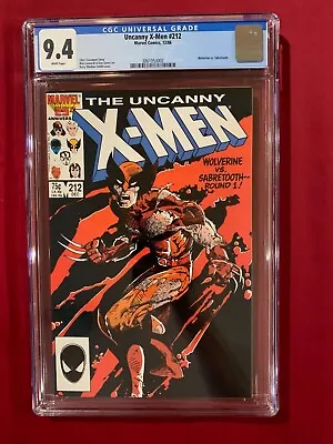Buy Uncanny X-Men #212 CGC 9.4 Key! 1st Battle Of Wolverine Vs Sabretooth Marvel MCU • 114.81£