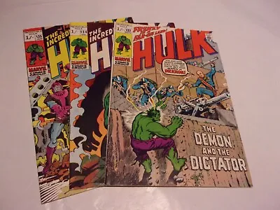 Buy The Incredible Hulk # 133, 134 And 135 (Marvel 1970) Job Lot Bundle • 34.99£