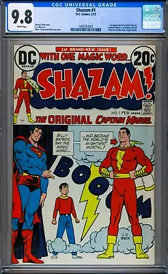 Buy Shazam! #1 CGC 9.8 (1973) DC White Pages Origin Of Captain Marvel Retold ! • 559.66£