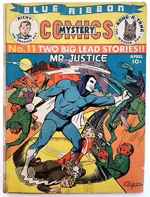 Buy Blue Ribbon Comics #11 Gvg 3.0 (mlj 1941) Mr. Justice. Very Scarce. • 1,075.95£