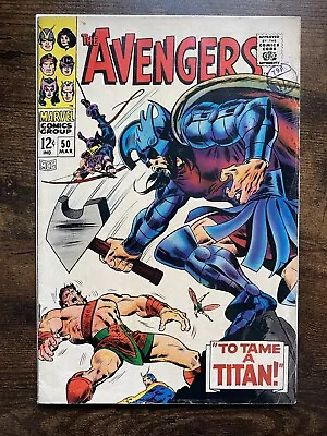 Buy Marvel Comics The Avengers #50 Vol 1 1968 VG Cents 1st Cameo Appearance Apollo • 14.99£
