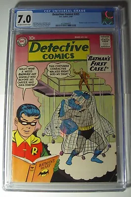 Buy Detective Comics #265 (CGC 7.0)FN/VF,1959,Batman/Robin, Free US Ship, Origin • 267.19£