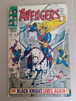 Buy Avengers No 48. Dane Whitman Becomes  New Black Knight. MCU Blade. 1968 Marvel • 59.99£