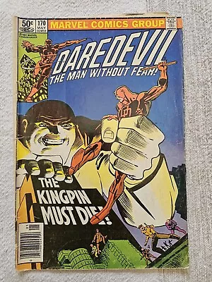 Buy DAREDEVIL #170-  KEY ISSUE - Marvel Frank Miller 1st Appearance Of Kingpin In DD • 17.07£