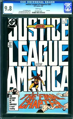 Buy JUSTICE LEAGUE OF AMERICA 261 CGC 9.8 WP Rare 1of12 LAST ISSUE CopperAge DC 1987 • 128.37£