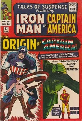Buy Tales Of Suspense #63 Marvel 1965 FN/VFN (7.0) Capt America Origin Kirby Cents • 130£