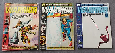 Buy Warrior Comics Numbers 1, 2, 3 (1982) First V For Vendetta And Marvelman • 100£