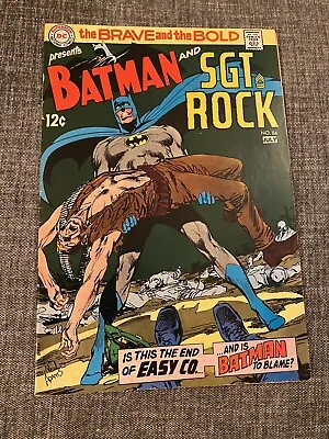 Buy BRAVE AND THE BOLD #84 DC 1969 Batman  And Sgt. Rock - Neal Adams Cover • 10£
