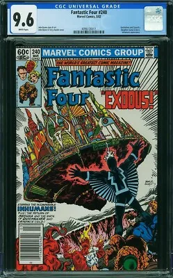 Buy FANTASTIC FOUR  #240  Newsstand! CGC 9.6 HIGH Grade White Pages!  4096120011 • 52.42£