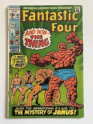 Buy Marvel Comics: Fantastic Four #107 ‘And Now..The Thing’ • 15£