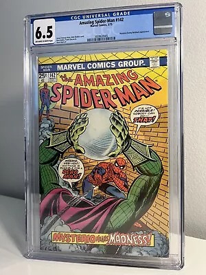 Buy AMAZING SPIDER-MAN  #142 Super MYSTERIO Cover!  CGC 6.5 F+ • 59.96£