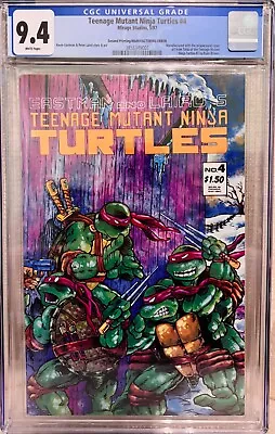 Buy CGC 9.4 Teenage Mutant Ninja Turtles #4 1987 💥 SCARCE Error 2nd Print 💥 OFFER • 1,159.30£